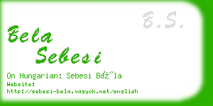 bela sebesi business card